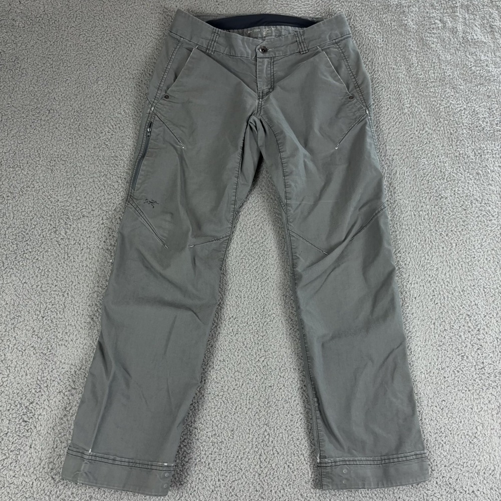 Arc'teryx Pants Womens 10 Gray Cargo Cotton Technical Hiking Outdoor Climbing